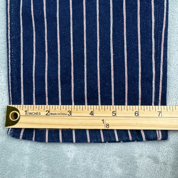 Nautica‎ Jeans Womens Blue White Pink Pinstripe Striped Denim Pants Size 8 - Picture 8 of 16